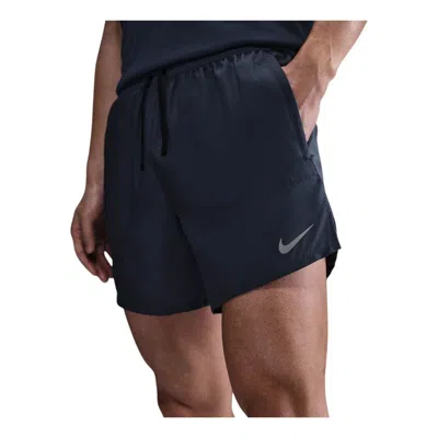 Nike Dri-fit Stride 5"" Hidden Lined Running Shorts 'thunder Blue' In Black
