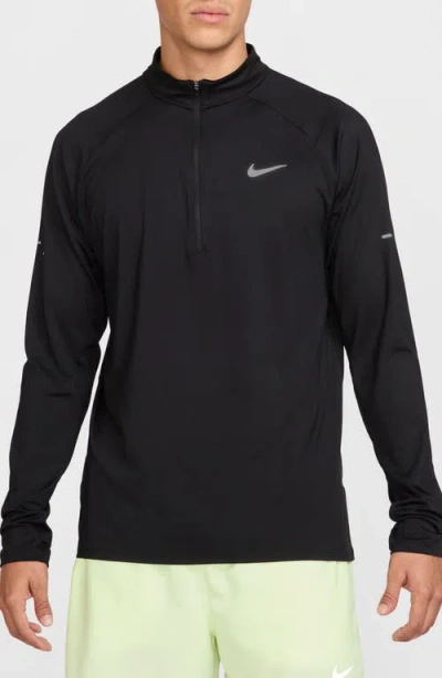 Nike Dri-fit Stride Half Zip Running Top In Black