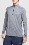 Nike Dri-fit Stride Half Zip Running Top In Gray