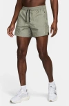 Nike Dri-fit Stride Running Division Shorts In Dark Stucco/ Black
