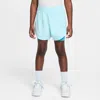 Nike Dri-fit Sunny Swoosh Little Kids' 2-fer Shorts In Blue