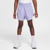 Nike Dri-fit Sunny Swoosh Little Kids' 2-fer Shorts In Purple