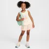 Nike Dri-fit Sunny Swoosh Little Kids' Tank Top And Shorts Set In Orange