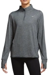 Nike Dri-fit Swift Element Uv Quarter Zip Running Pullover In Smoke Grey/lt Smoke Grey