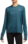 Nike Dri-fit Swift Element Uv Running Top In Geode Teal/clear Jade Ii