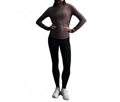 Nike Dri-fit Swift High Rise 7/8 Tight Leggings In Black/black/reflective Silver In Multi