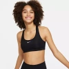 Nike Dri-fit Swoosh Big Kid Girls Sports Bra In Black