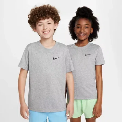 NIKE DRI-FIT SWOOSH BIG KID UNISEX CREW NECK SHORT SLEEVE REGULAR FIT GRAPHIC T-SHIRT