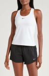 Nike Dri-fit Swoosh Bra Racerback Tank In White