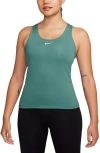 Nike Dri-fit Swoosh Bra Racerback Tank In Bicoastal/ Bicoastal/ White