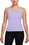 Nike Women's Swoosh Medium-support Padded Sports Bra Tank Top In Lilac Bloom/ White