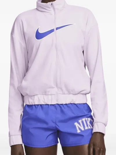 Nike Dri-fit Swoosh "doll/white" Running Jacket In Purple