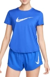 Nike Dri-fit Swoosh Graphic T-shirt In Hyper Royal/ White