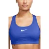 Nike Dri-fit Swoosh Medium Support Padded Sports Bra In Blue