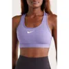 Nike Dri-fit Swoosh Medium Support Padded Sports Bra In Purple