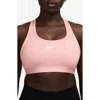 Nike Dri-fit Swoosh Medium Support Padded Sports Bra In Pink