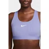 Nike Dri-fit Swoosh Medium Support Padded Sports Bra In Blue