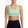 Nike Dri-fit Swoosh Medium Support Padded Sports Bra In Blue