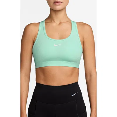 Nike Dri-fit Swoosh Medium Support Padded Sports Bra In Blue