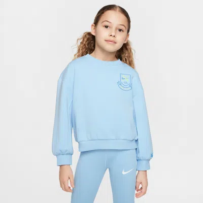 Nike Dri-fit Swoosh Motion Little Kids' Leggings In Blue