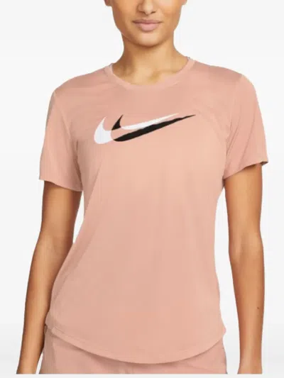 Nike Dri-fit Swoosh Run T-shirt In Pink