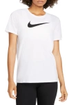 Nike Dri-fit Swoosh T-shirt In 100white/ Black