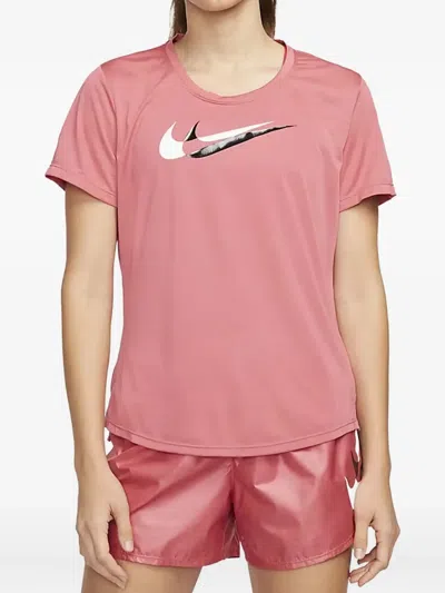 Nike Dri-fit Swoosh T-shirt In Gold