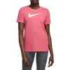 Nike Dri-fit Swoosh T-shirt In Light Fusion Red/pure