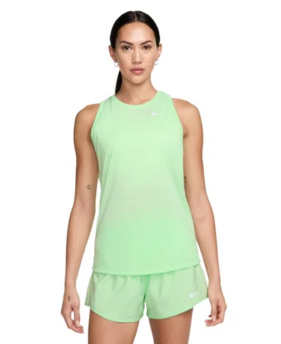 Nike Dri-fit Tank Top Women's Light Green Pullover Relaxed Fit Active Fts504 In Brown