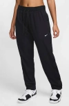 Nike Women's  Sportswear Chill Terry Mid-rise French Terry Open-hem Sweatpants In Black/black/white
