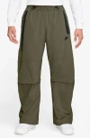 Nike Dri-fit Tech Wide Leg Woven Pants In Green