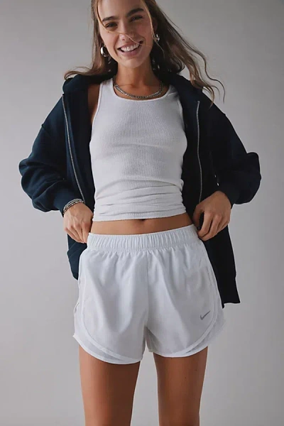 Nike Dri-fit Tempo Mid-rise Lined Running Short In White, Women's At Urban Outfitters