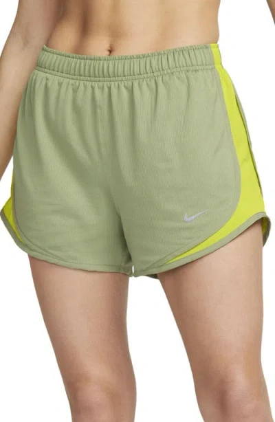 Nike Dri-fit Tempo Ribbed Running Shorts In Green