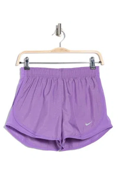 Nike Dri-fit Tempo Running Shorts In Black Raspberry/wolf Grey