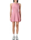 Nike Flared Skirt Mini Dress With Racer Back In Pink