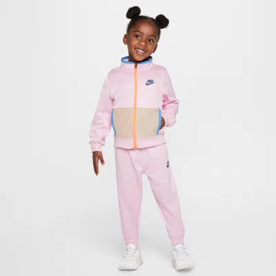 Nike Babies' Dri-fit Toddler 2-piece Track Set In Pink