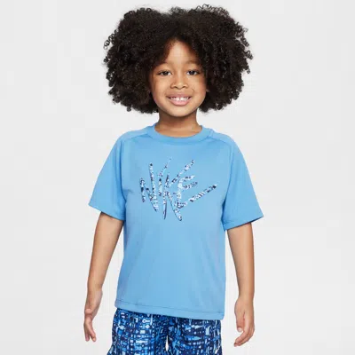 Nike Babies' Dri-fit Toddler Bold Move Short Sleeve Top In Blue