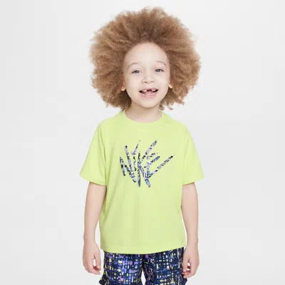 Nike Babies' Dri-fit Toddler Bold Move Short Sleeve Top In Yellow