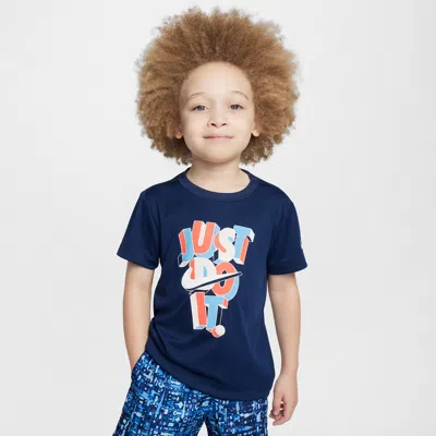 Nike Babies' Dri-fit Toddler Icon Tee In Blue