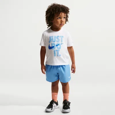 Nike Babies' Dri-fit Toddler Icon Woven Shorts In Blue