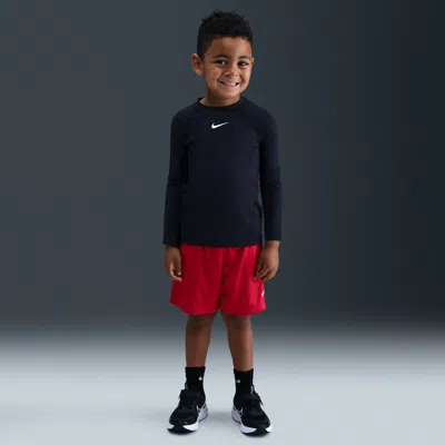 Nike Babies' Dri-fit Toddler Multi Mesh Shorts In Red