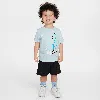 Nike Babies' Dri-fit Toddler Rhythm 2-piece Mesh Shorts Set In Black