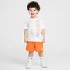 Nike Dri-fit Toddler Rhythm 2-piece Mesh Shorts Set In Orange