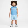 Nike Babies' Dri-fit Toddler Rhythm Printed 2-piece Shorts Set In Blue
