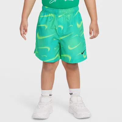 Nike Babies' Dri-fit Toddler Rhythm Printed 2-piece Shorts Set In Green