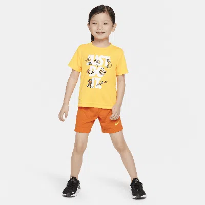 Nike Babies' Dri-fit Toddler Shorts Set In Orange