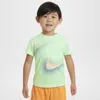 Nike Babies' Dri-fit Toddler Stacked Up Swoosh T-shirt In Green