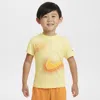 Nike Babies' Dri-fit Toddler Stacked Up Swoosh T-shirt In Yellow