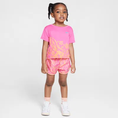 Nike Babies' Dri-fit Toddler Wild Flower 2-piece Tempo Set In Pink
