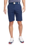 Nike Dri-fit Tour 10-inch Water Repellent Chino Golf Shorts In Midnight Navy/ Black